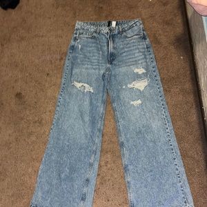 Size 10 US H&M denim ripped flare jeans